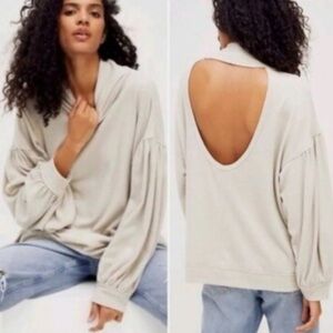 NWT Free People Open Back Sweater Small